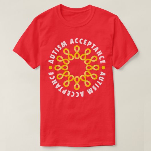 自閉症受付花 Tシャツ (デザイン正面)
