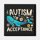 自閉症受付鯨 マグネット (正面)