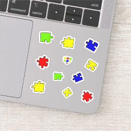 自閉症受入れパズル自閉症啓発日 シール