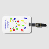 自閉症受入れパズル自閉症啓発日 ラゲッジタグ (正面横)