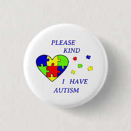 自閉症受入れパズル自閉症啓発日 缶バッジ