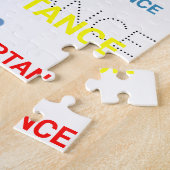 自閉症受容のリボンドットパズル ジグソーパズル (側面)