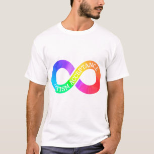 自閉症受容無限大シンボル Tシャツ