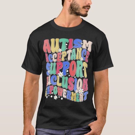 自閉症受容 包括 サポート エンパワーメント Tシャツ (正面)