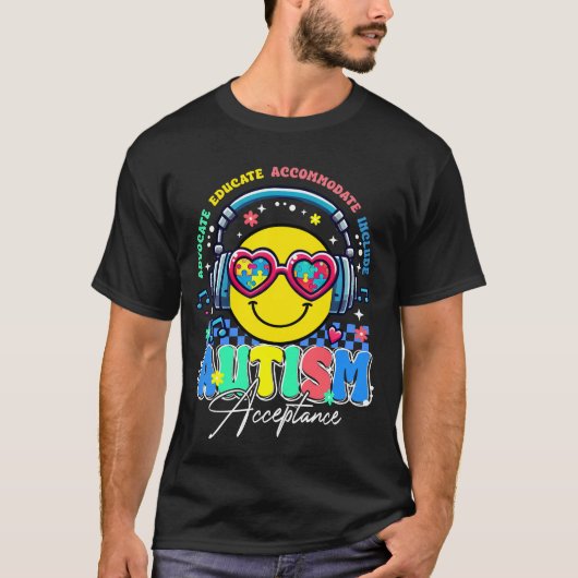 自閉症受容 Tシャツ (正面)