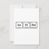 自閉症周期表要素自閉症意識 サンキューカード (正面)