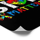 自閉症問題の自閉症自閉症支援 ポスター (角)