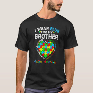 自閉症啓発のブルーがかっこいい兄のために Tシャツ
