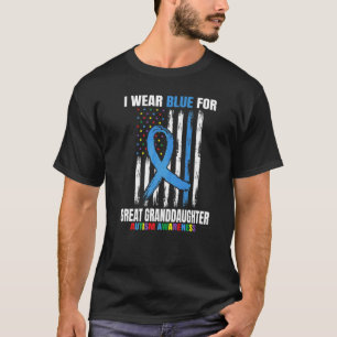自閉症啓発のブルーを身に着けよう ひとり娘のひ孫のために Tシャツ