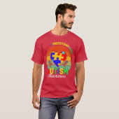 自閉症啓発の愛する家族 Tシャツ (正面フル)