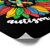 自閉症啓発ひまわり男性への女性キッズオッティ ポスター (角)