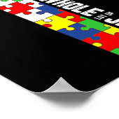 自閉症啓発イエズクロスパズルカッコいいクリスチャン ポスター (角)