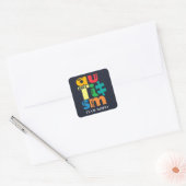 自閉症啓発キャンペーンを見る スクエアシール (封筒)