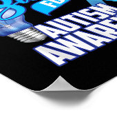 自閉症啓発ギフトのための青い点灯Blue R ポスター (角)