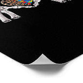 自閉症啓発ゴシックスカル手自閉症パズルP ポスター (角)