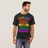 自閉症啓発サポートケア受け入れ Tシャツ (正面フル)