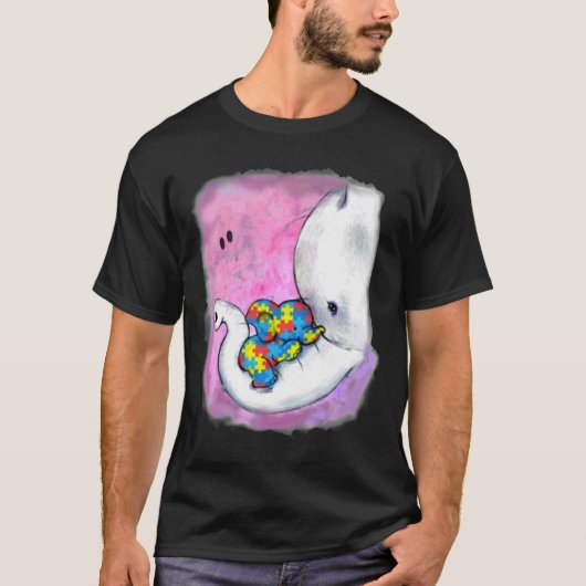 自閉症啓発ゾウ2018 Tシャツ (正面)