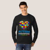 自閉症啓発デイサポート受入れ理解Lov Tシャツ (正面フル)