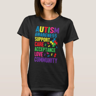 自閉症啓発デー 自閉症の子供のサポートケア A Tシャツ