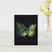 自閉症啓発バタフライピースラバーギフトマン カード (黄色い花)