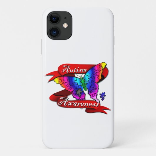 自閉症啓発バタフライ Case-Mate iPhoneケース (裏面)