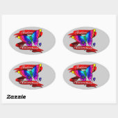 自閉症啓発バナー 楕円形シール (シート)