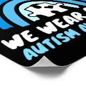 自閉症啓発ブルー4月ラブオートティスサポート ポスター (角)