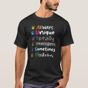 自閉症啓発ママのための自閉症の子供をサポートパパ Tシャツ