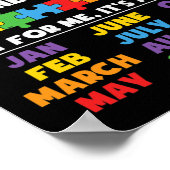 自閉症啓発ママのための自閉症子供をサポートパパ2 ポスター (角)