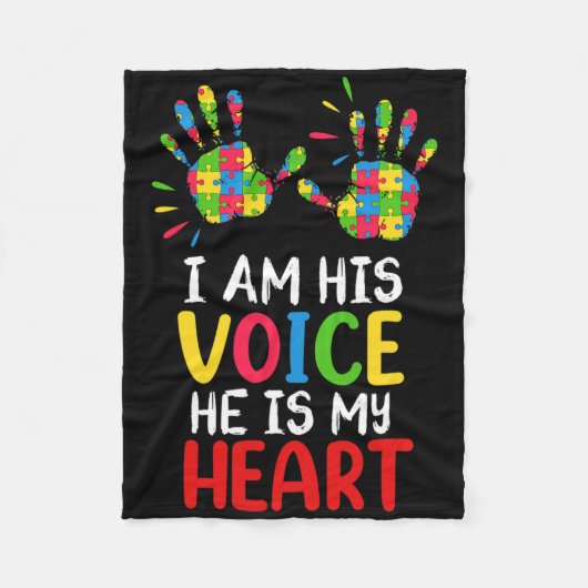 自閉症啓発ママパパ フリースブランケット (正面)