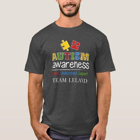 自閉症啓発ラブイッキングサポートカスタム Tシャツ (正面)