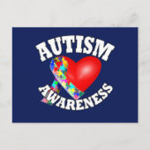 自閉症啓発リボンハート ポストカード (正面)