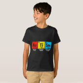 自閉症啓発元素周期表 メンズ レディース Tシャツ (正面フル)
