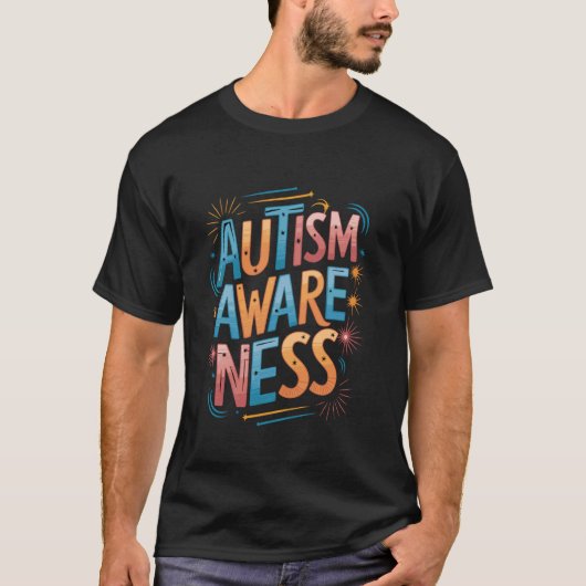 自閉症啓発元素周期表 Tシャツ (正面)