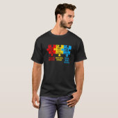 自閉症啓発元素周期表 Tシャツ (正面フル)