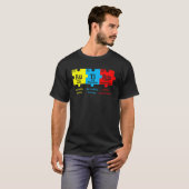 自閉症啓発化学パズル元素有価物 Tシャツ (正面フル)