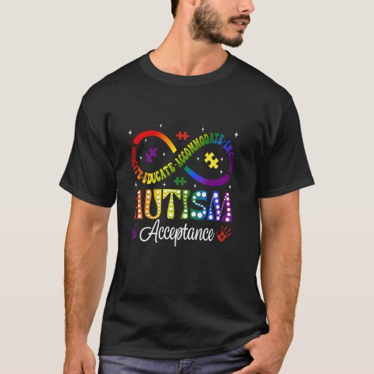 自閉症啓発受容インフィニティシンボルサポーター Tシャツ (正面)