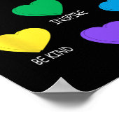 自閉症啓発受容ハート男性女性 ポスター (角)