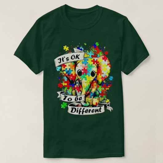 自閉症啓発受理象そのOk Tシャツ (デザイン正面)