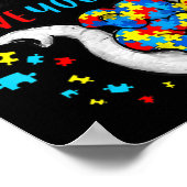 自閉症啓発女性の子供の受け入れ私はあなたのTを参照 ポスター (角)