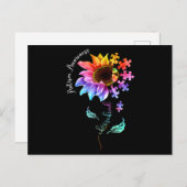 自閉症啓発女性ママ先生チョ ポストカード (正面/裏面)