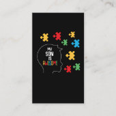 自閉症啓発少年自閉症パズル素晴らしソン 名刺 (正面)