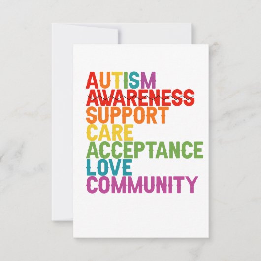 自閉症啓発支援気に受け入れ同盟ギフト サンキューカード (正面)