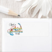 自閉症啓発月差出人住所ラベル ラベル (インサイチュ)