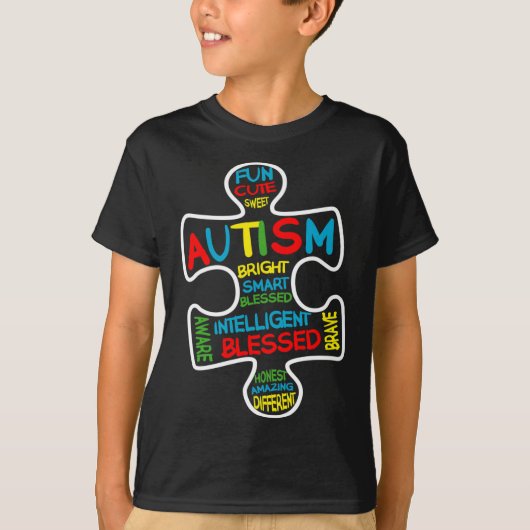 自閉症啓発月間のピースワード オーティ Tシャツ (正面)