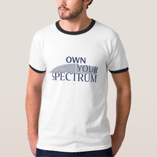 自閉症啓発月間 ブルーのデザイン Tシャツ (正面)