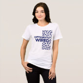 自閉症啓発月間 ブルー トライブレンドTシャツ (正面全面)