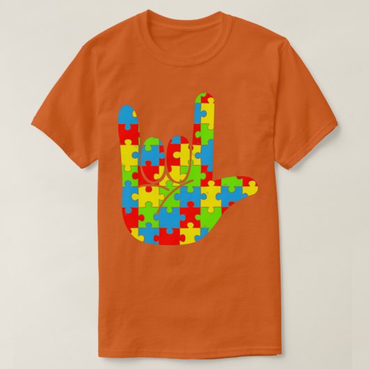 自閉症啓発月4 Tシャツ (デザイン正面)