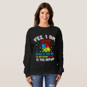 自閉症啓発月Yes私は自閉症の視線もし スウェットシャツ (正面フル)