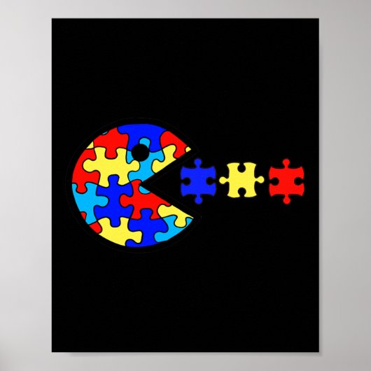 自閉症啓発楽しい自閉症パズルピースビデオゲーム ポスター (正面)